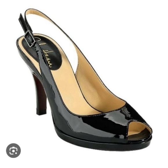 Cole Haan Patent Leather Retro Heels - Picture 1 of 8